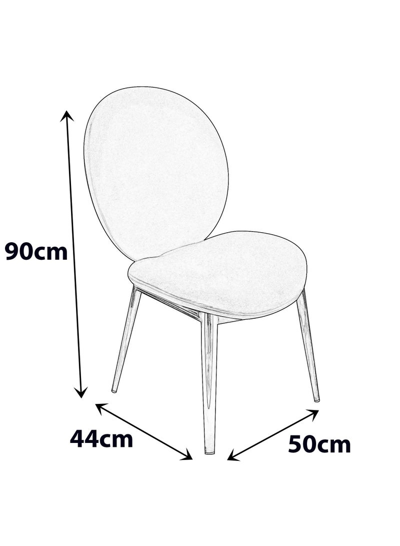 Maple Home Velvet Dining Chair Upholstered Comfortable Cushion Armless Chair Dining Living Room Furniture