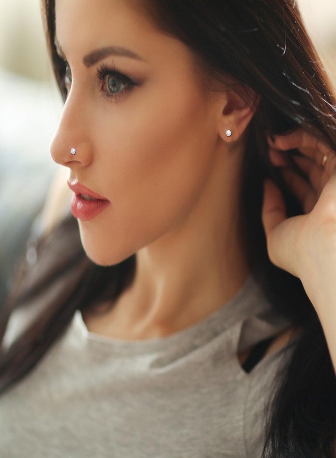 Telooco Gold Labret Jewelry 18G Medusa Piercing Jewelry Stainless Steel Nose Rings Studs Internally Threaded Lip Rings - Image 5