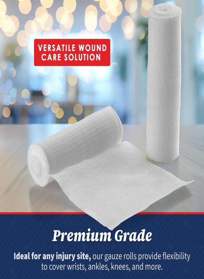MEDca Gauze Bandage Rolls - (12 Pack) 4 in x 4.1 Yards Per Roll of Medical Grade Gauze Bandage and Stretch Bandage Wrapping for Dressing All Types of Wounds and First Aid Kit by MEDca, (4-Inch, 12 Pcs) - Image 4