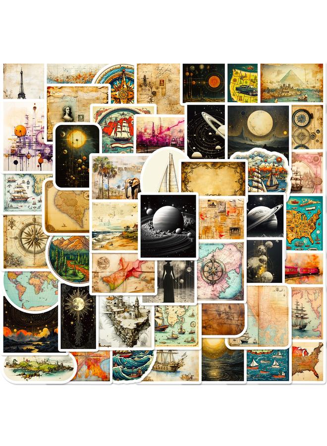 الأزرق جي دبليو بيع 50 ملصق خريطة العالم الكتابة على الجدران حقيبة الكمبيوتر المحمول القيثارة القرطاسية DIY ملصق مقاوم للماء - Image 2