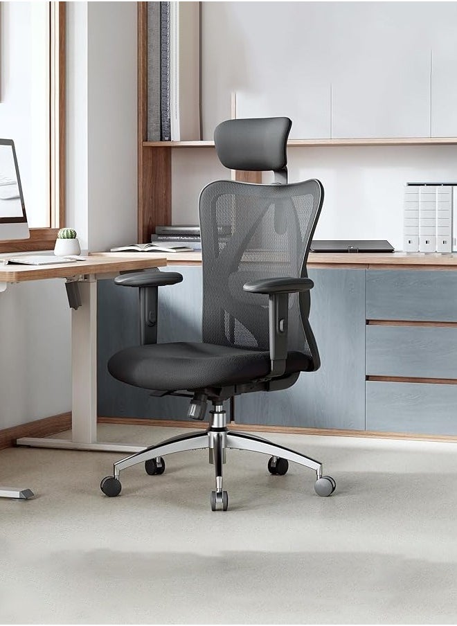 SIHOO - SIHOO M18 Gaming Ergonomic Office,Big and Tall Office Chair, 2D Headrest with Adjustable Armrest Lumbar Support and Wheels Swivel Tilt Function,Computer desk Chair (Black) - Image 1