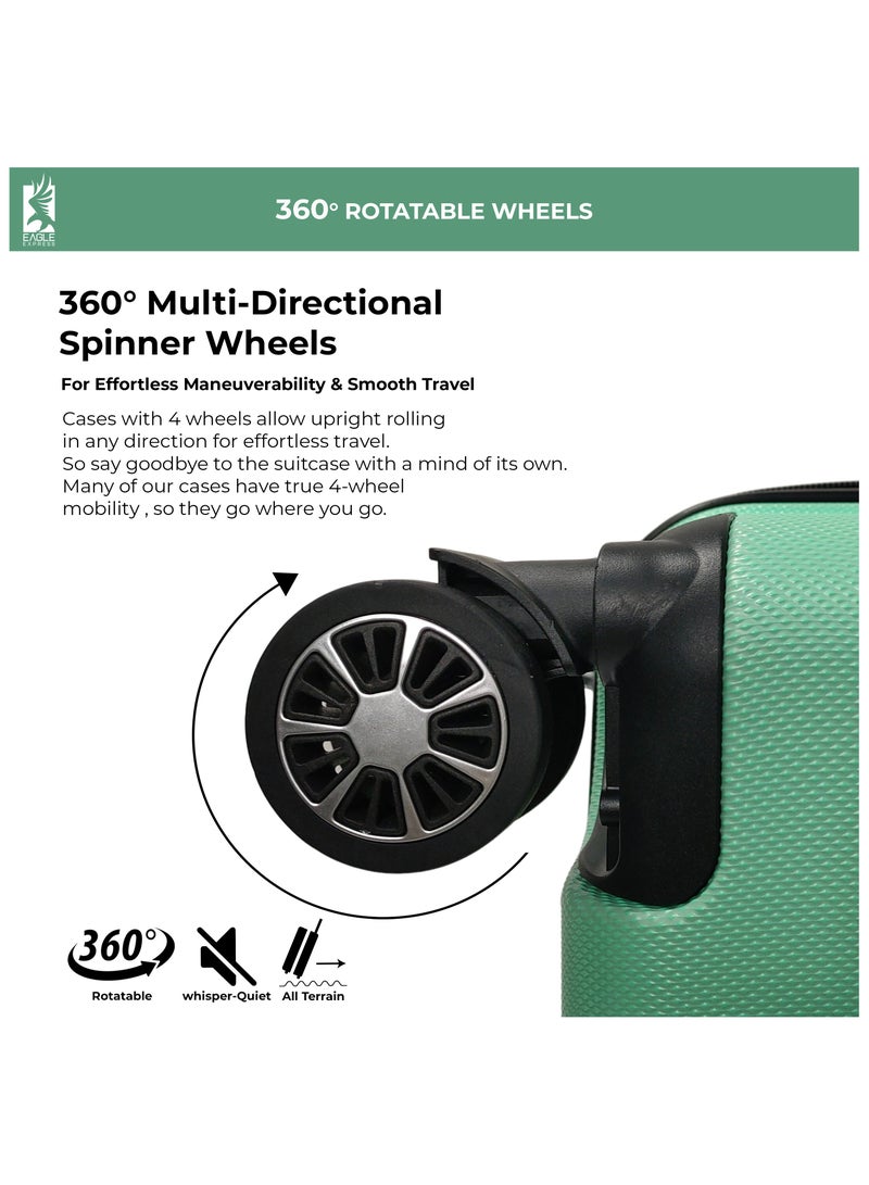 ايجل اكسبريس عربة EAGLE EXPRESS FUSION ABS الصلبة مقاس 24 بوصة باللون الأخضر الفاتح - Image 4