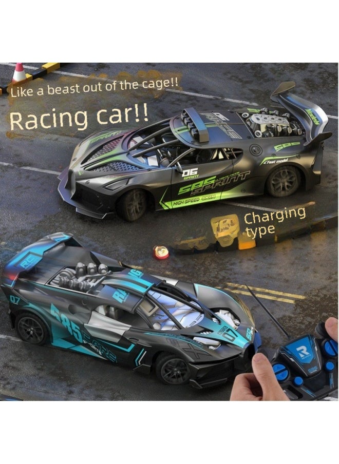 Generic Children's Toy Rc Car 27mhz Frequency High-speed Driving Ability-Color:Large [Orange] Sports Car-Proportion:# Two Battery#  - Image 5