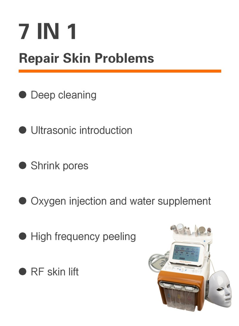 Libra 7 in 1 Facial Steamer Hydrogen Oxygen Beauty Machine Face Care Machine for Home and Beauty Salons Use - Image 3