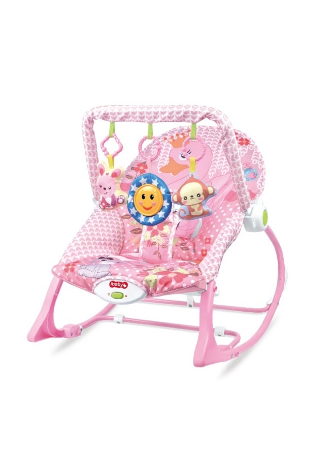 Rocking chair and musical toy for children with hanging toys – comfortable rocker with vibrations and music - Image 1
