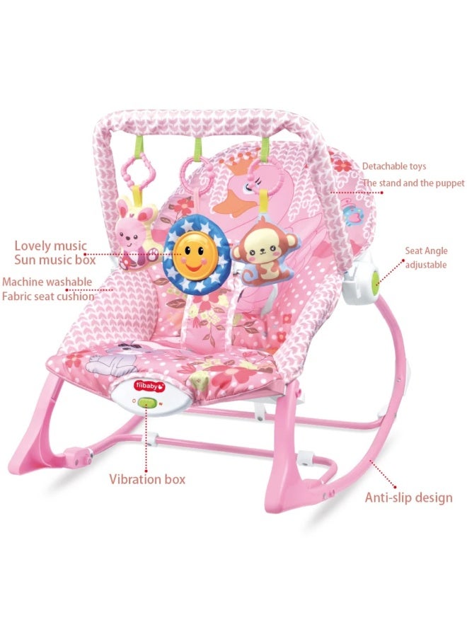 Rocking chair and musical toy for children with hanging toys – comfortable rocker with vibrations and music - Image 4