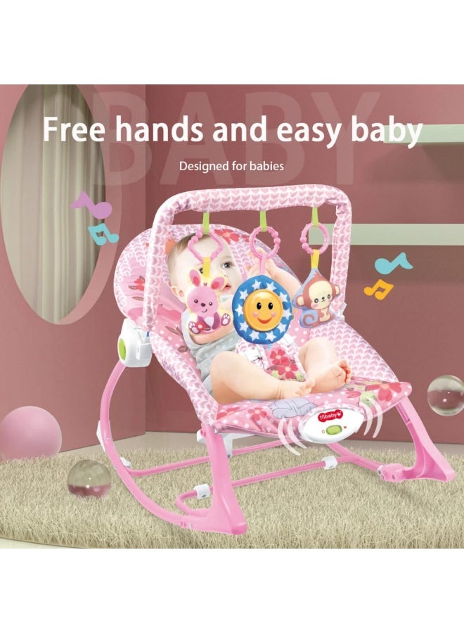 Rocking chair and musical toy for children with hanging toys – comfortable rocker with vibrations and music - Image 3