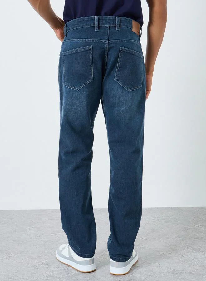 Styli Styli Men Dark Wash Regular Fit Jeans