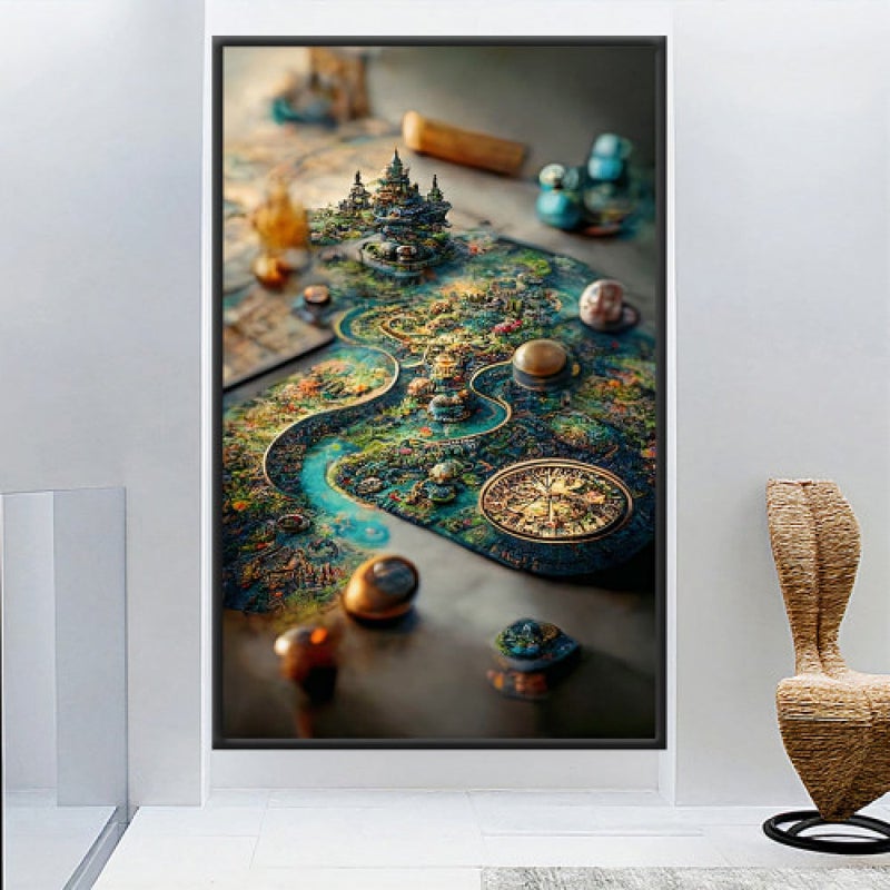 ماركتنا لوحة قماشية بتصميم مودرن مع برواز مجوف مقاس (50×70) قطعة واحدة - Image 1