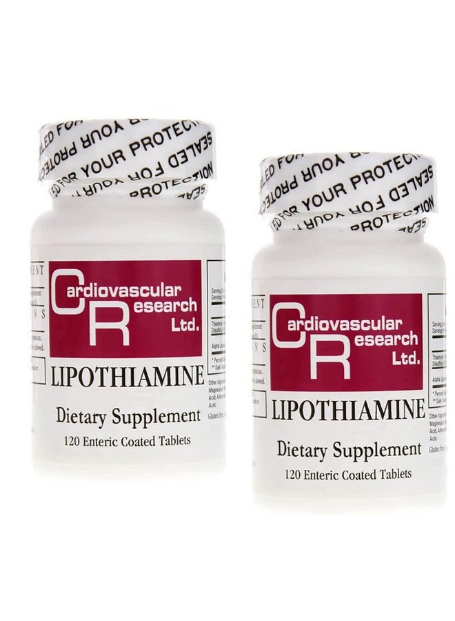 Cardiovascular Research Lipothiamine B1 Supplement 240 Tablets - Vitamin B1 Now with Alpha Lipoic Acid - 2 X 120 Count