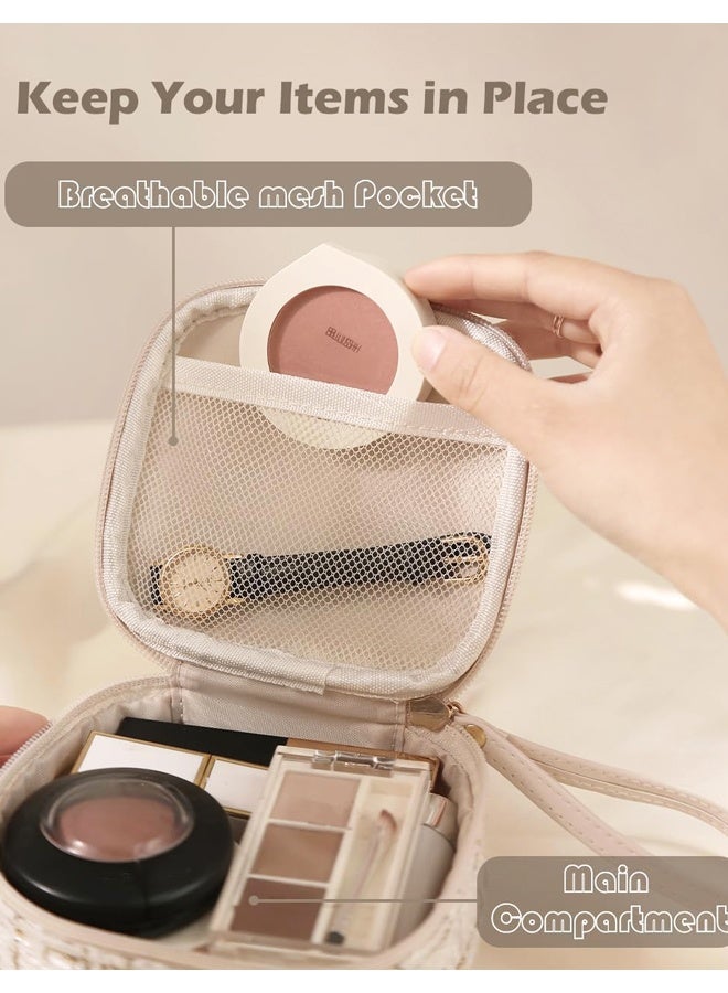 Small Cosmetic Bag for Purse, Mini Toiletry Bag with Inner Pocket, Small Pouch for Feminine Products - Image 3