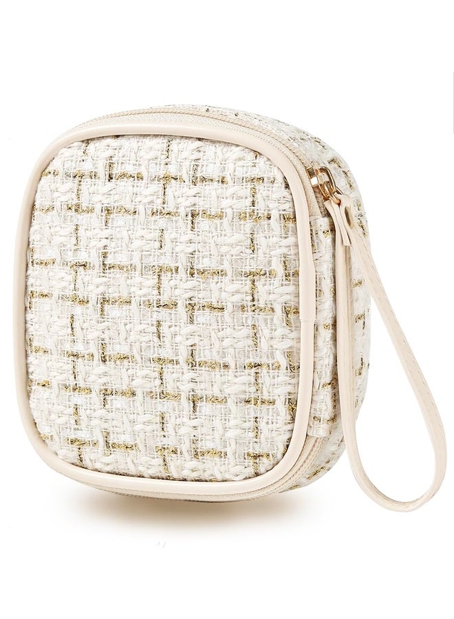 Small Cosmetic Bag for Purse, Mini Toiletry Bag with Inner Pocket, Small Pouch for Feminine Products - Image 1