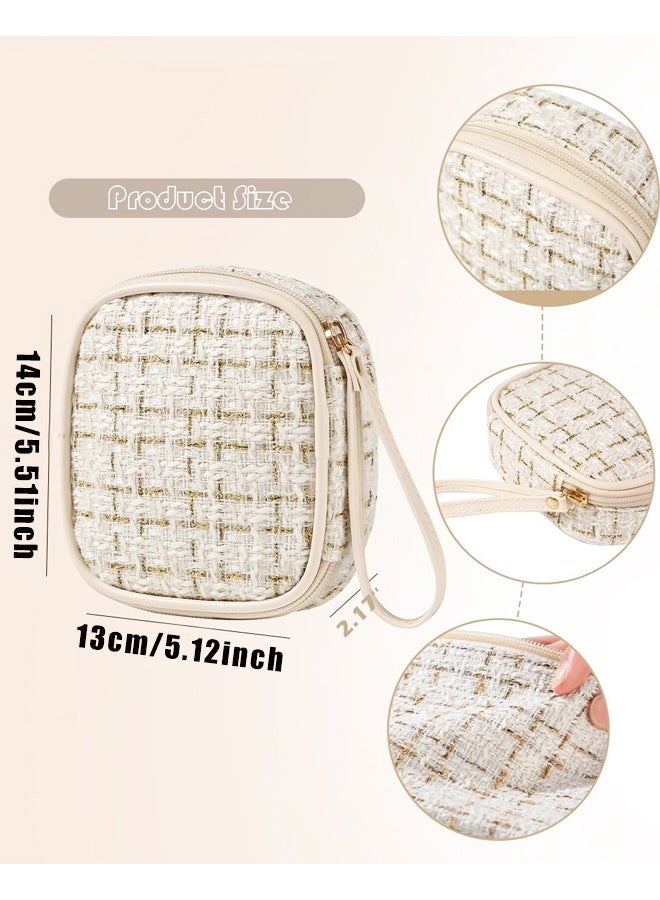 Small Cosmetic Bag for Purse, Mini Toiletry Bag with Inner Pocket, Small Pouch for Feminine Products - Image 2