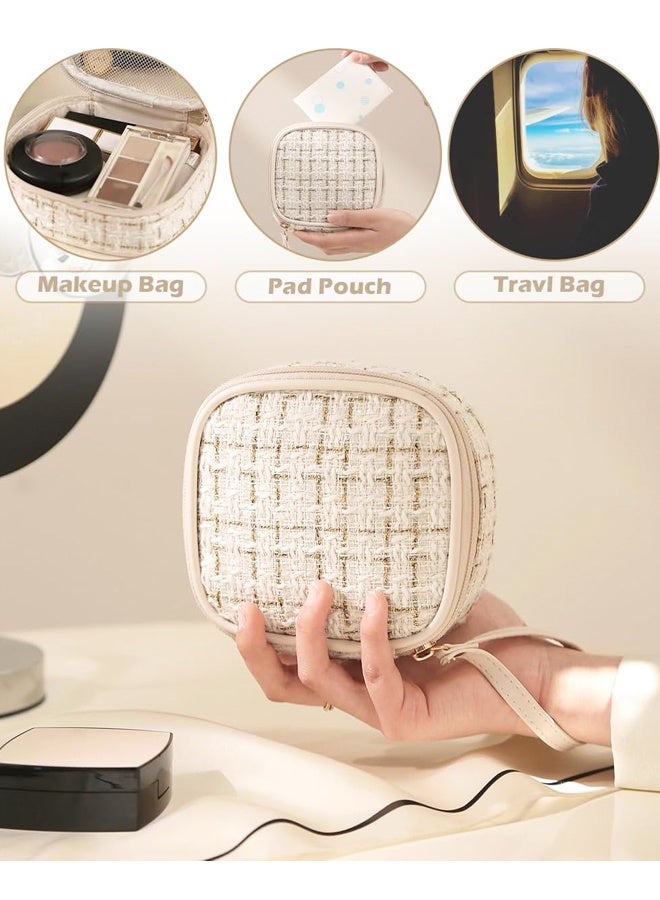 Small Cosmetic Bag for Purse, Mini Toiletry Bag with Inner Pocket, Small Pouch for Feminine Products - Image 5