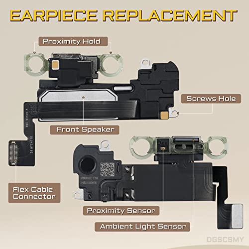 DGSCSMY for iPhone Xs MAX Earpiece Front Speaker Replacement Repair 65 OEM Ear Module Ambient Light Sensor Proximity Sensor Connector Fix Tools Kit XSMAX A1921 A2101 A2102 A2103 A2104 - Image 3