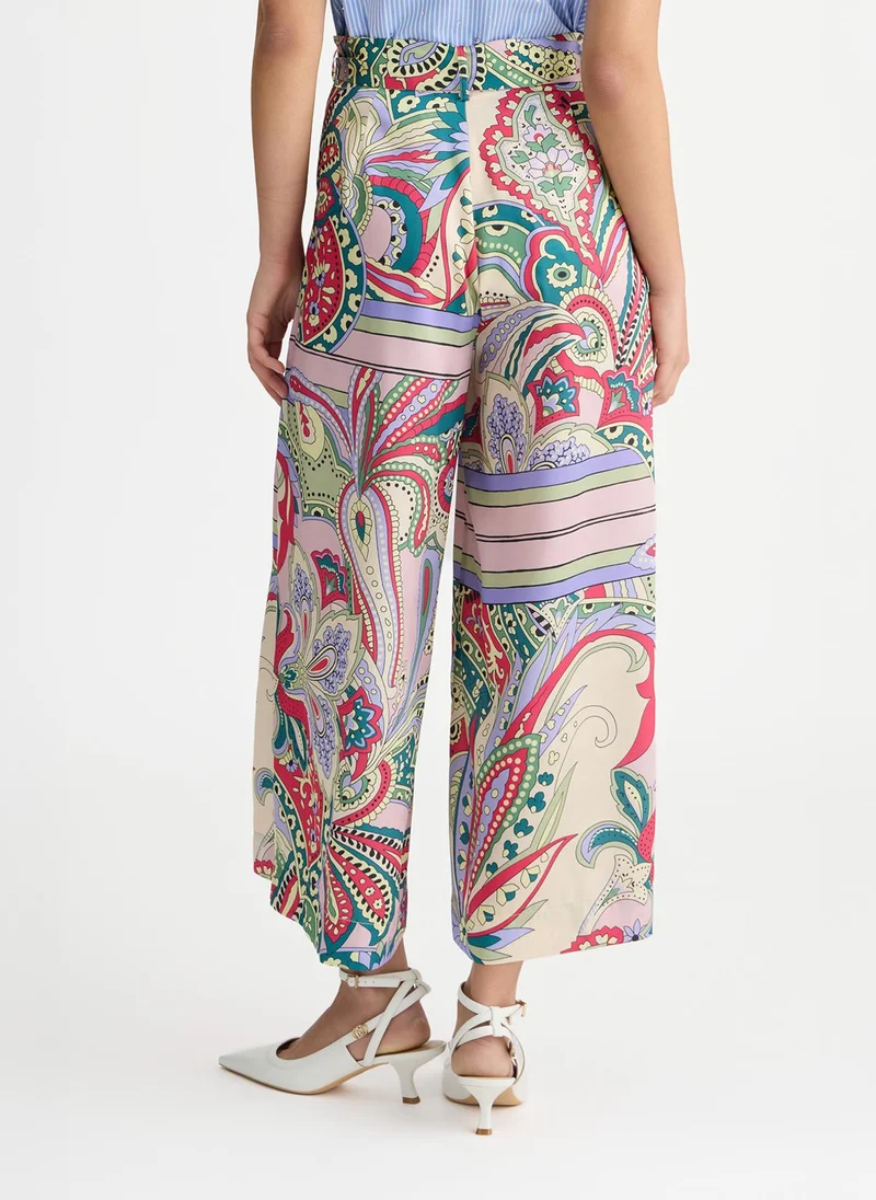 ليو جو بنطال من الساتان المطبوع