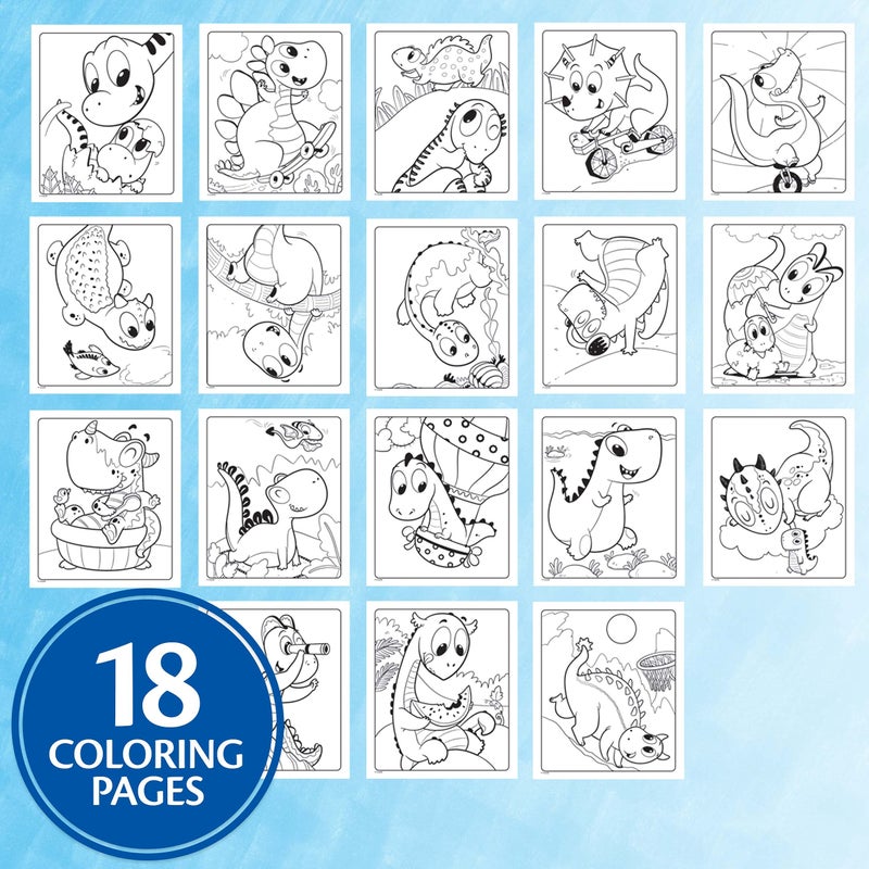 Crayola Color Wonder Prehistoric Pals, Dinosaur Coloring Pages, Mess Free Coloring for Toddlers, Dinosaur Toys, Toddler Travel Activity & Gifts - Image 2