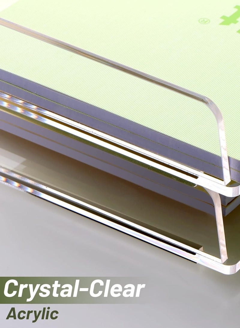 TPGP Paper Letter Tray Organizer, Stackable Paper Sorter Organizer for Letter/A4, Acrylic Office Supplies Desk Organizer for Home Office, Fits 9 x 11.5 Inch Sheets, 2/PK, Clear - Image 5