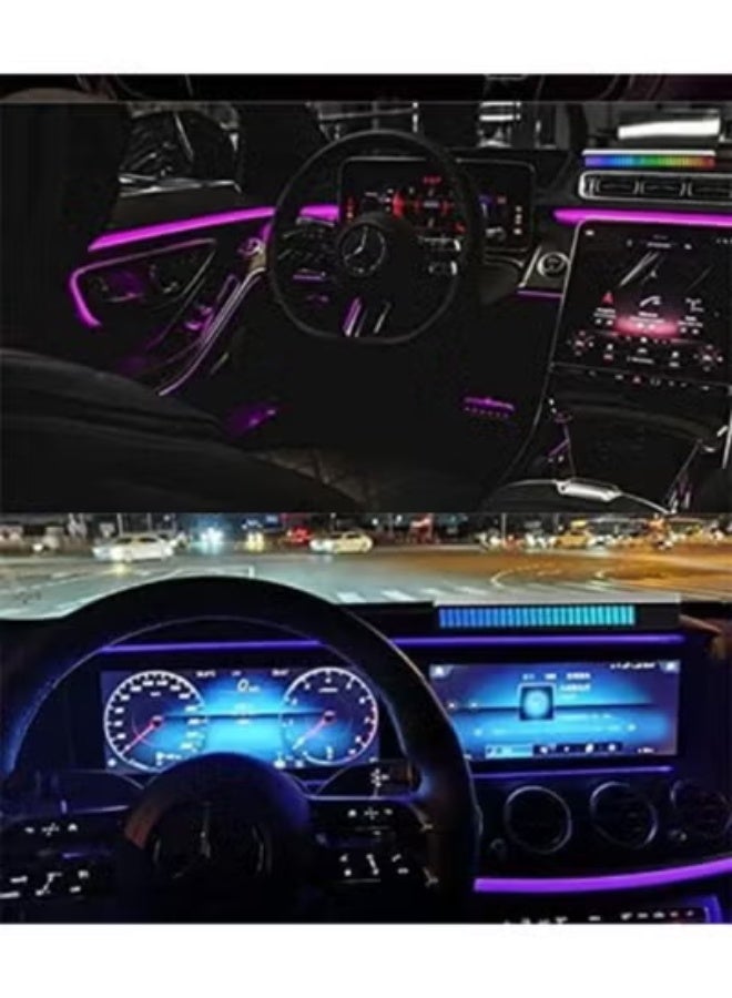 APP Sound Control Rhythm Lights, Car Music Level Lights, 32 LED 18 Colors Audio Spectrum Analyzer, Voice Activated Atmosphere Light, for Car, Gaming Room Decoration, Desktop, DJ Studio (Black) - Image 4