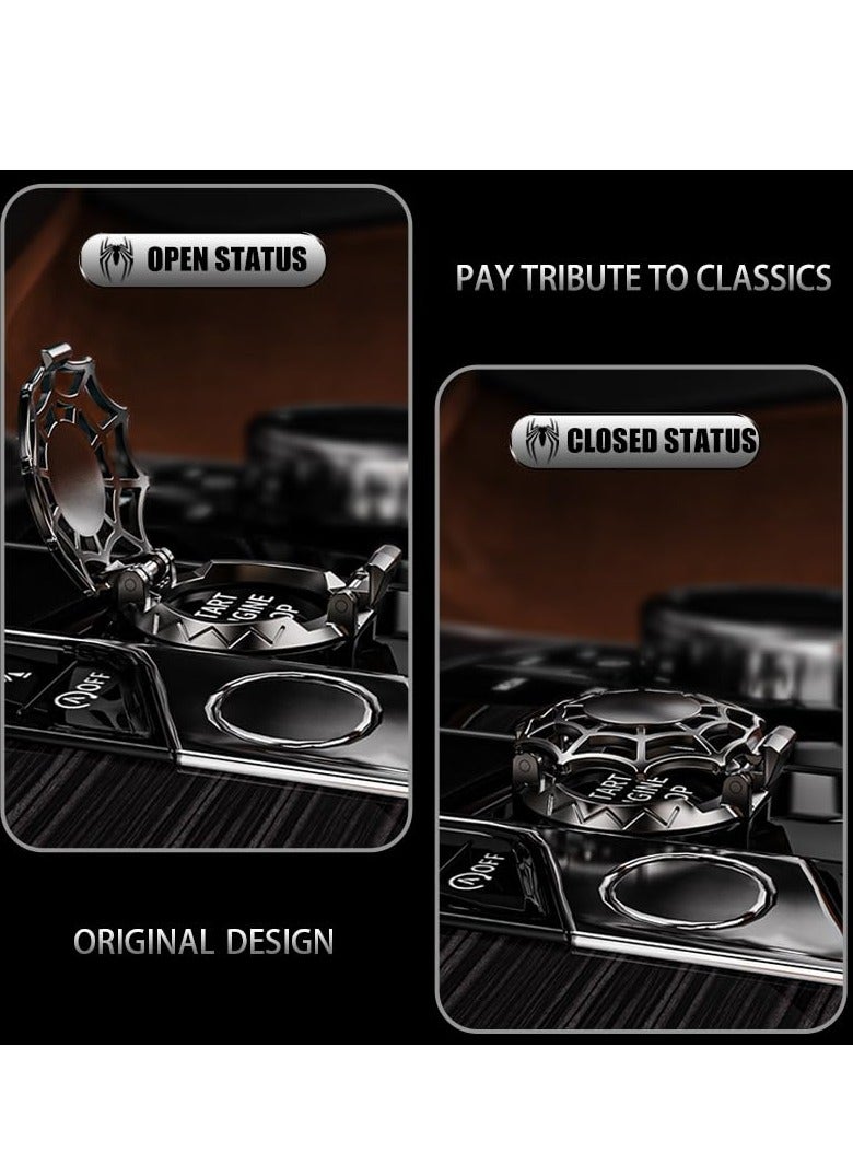 Zikra Push Start Button Cover Press Car Engine Start Stop Button Cover Push to Start Button Cover Ignition Protective Anti-Scratch Universal Button Decoration Protector Car Interior Accessories - Image 2