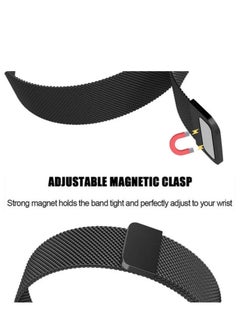 Generic Magnetic Strap For Huawei Watch Fit3 Stainless Steel Milanese Loop For Huawei Watch Fit3 Wristband Bracelet Accessories (Black)  - Image 4