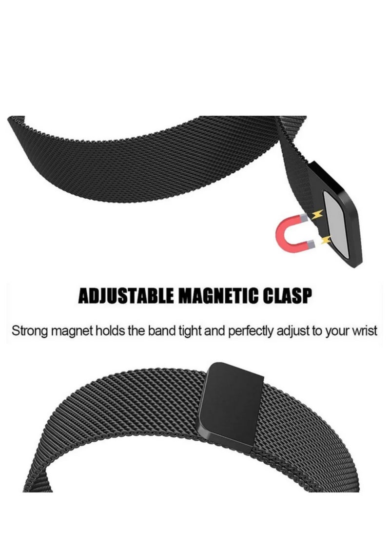 Generic - Magnetic Strap For Huawei Watch Fit3 Stainless Steel Milanese Loop For Huawei Watch Fit3 Wristband Bracelet Accessories (Black) - Image 1