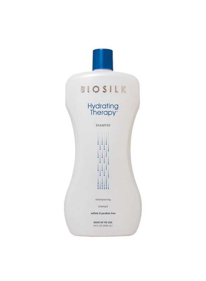 BIOSILK Hydrating Shampoo, Replenishes Hair Moisture For Strong, Smooth Hair, Sulfate, Paraben, & Cruelty-Free, 34 Oz - Image 1