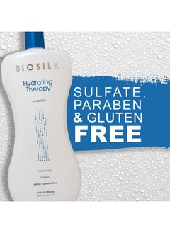 BIOSILK Hydrating Shampoo, Replenishes Hair Moisture For Strong, Smooth Hair, Sulfate, Paraben, & Cruelty-Free, 34 Oz  - Image 4