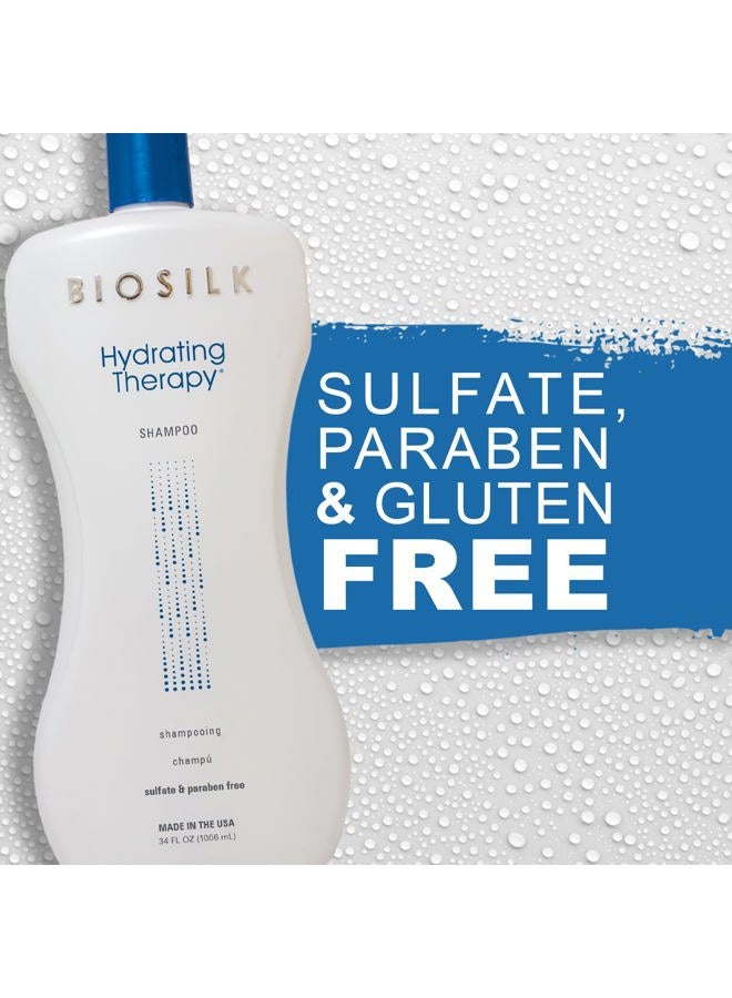 BIOSILK Hydrating Shampoo, Replenishes Hair Moisture For Strong, Smooth Hair, Sulfate, Paraben, & Cruelty-Free, 34 Oz - Image 4