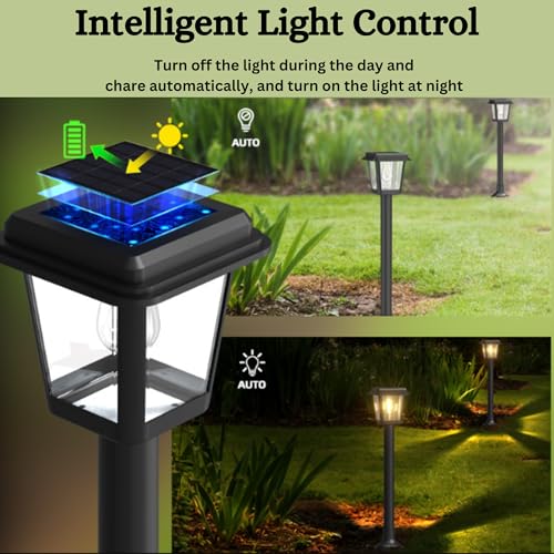 XERGY® Solar Outdoor Waterproof Pathway Lights, LED Solar Lights for Garden, Solar Walkway Lamp Lights Maintain 10 Hours of Lighting for Your Garden, Landscape, Path, Yard, Bolcany, Driveway - Image 4