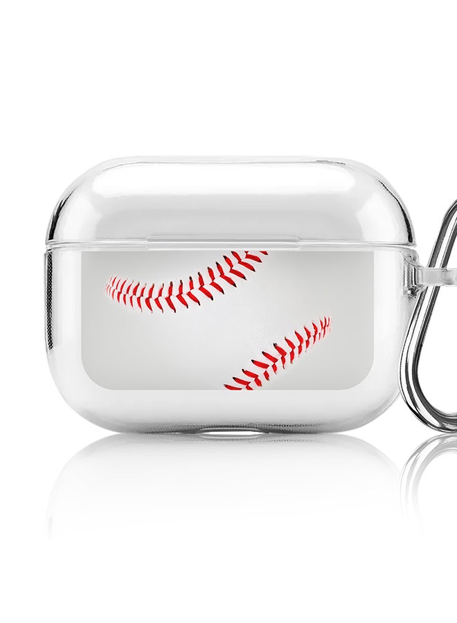 Stylizedd Classic Clear printed Case for Apple AirPods Pro 2nd Generation Thin Transparent Cover [Designed for Apple AirPods Pro 2nd Generation] - Baseball - Image 1