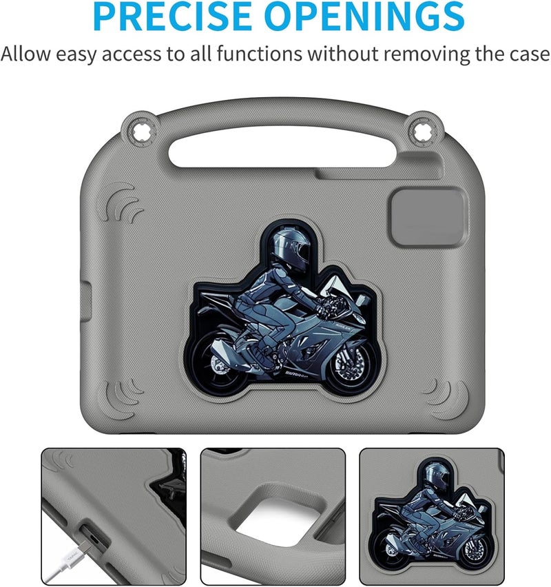 Tablet Case for 11.5 Inch Tablet, Shockproof Protective Cover with Folio Stand and Portable Handle, Compatible with Multiple Models (Gray) - Image 2
