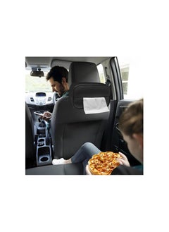 Generic HINGTAI Large Car Tissue Holder, Tissues Boxes Premium Pu Leather Car Accessories Interior Tissue Box Visor Tissue Holder for car, Suitable for Car Back Seat Tissue Holder in Car Napkin Holder(Black)  - Image 4