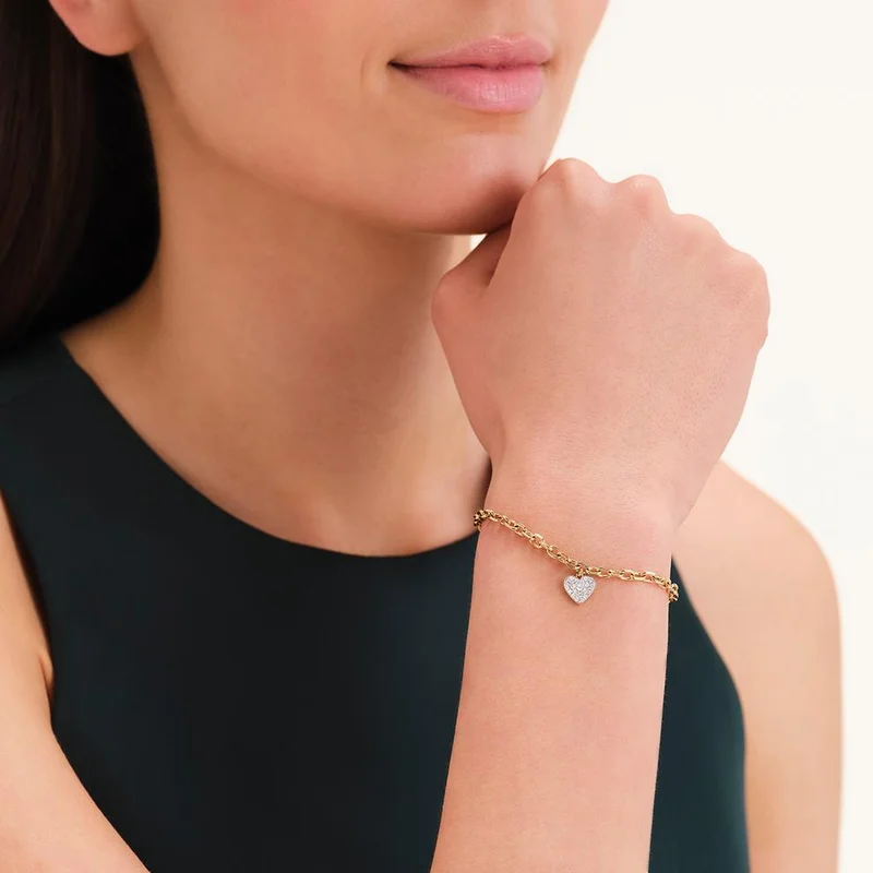 Rosefield  Rosefield Chunky Heart Bracelet Gold - JBCHG-J1279 for Women | Best Price UAE