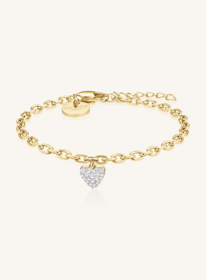 روزفيلد سوار بقلب عريض بلون ذهبي