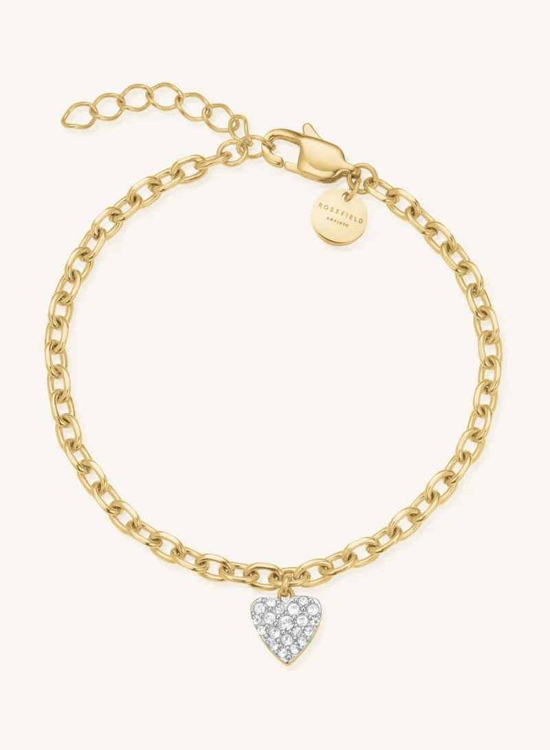 Rosefield  Chunky Heart Bracelet, Gold Plated for Women | Best Price UAE