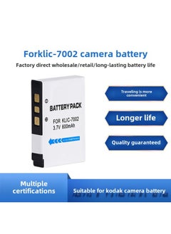 For Kodak KLIC-7002 Camera Battery V630 V603 V530 K7002 CCD Camera Battery-Standard Capacity:600mAH