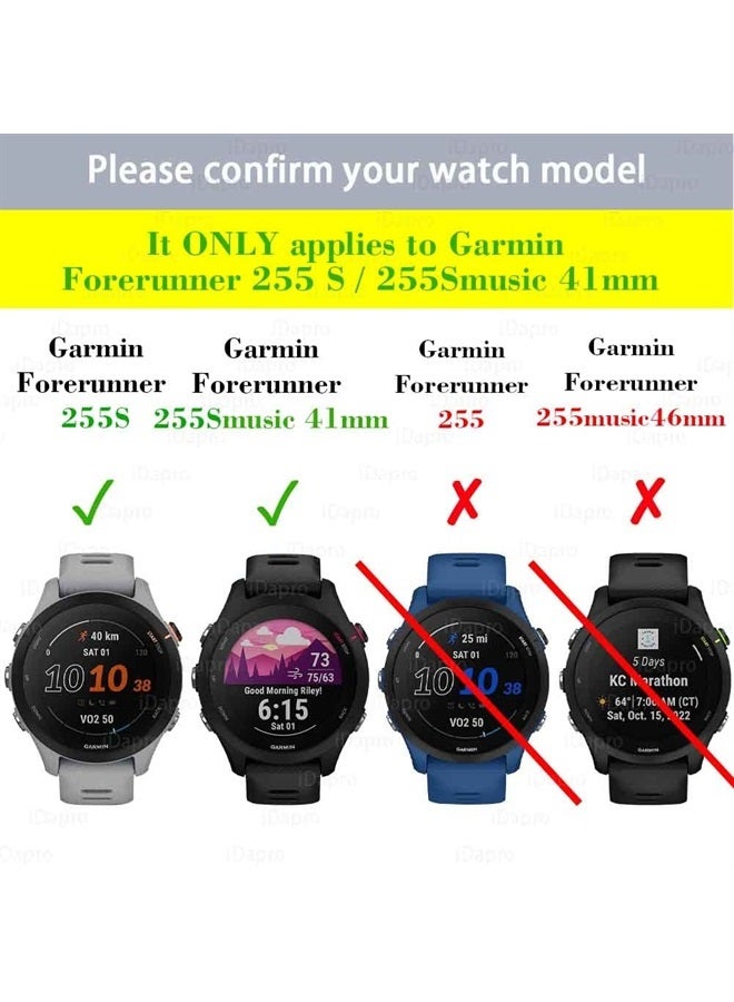 iDaPro [4 Pack] Screen Protector for Garmin Forerunner 255s /255s Music 41mm Smartwatch + Silicone Anti-dust Plugs Tempered Glass Anti-Scratch Bubble-Free - Image 2