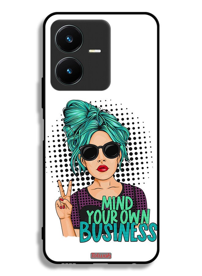 Tolwak Vivo Y22s Protective Case Cover Mind Your Own Business - Image 1