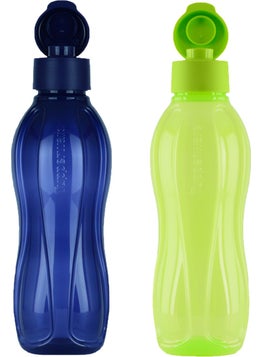 Tupperware Eco Bottle 1 Liter Navy Blue and 1 Liter Green  - Image 1