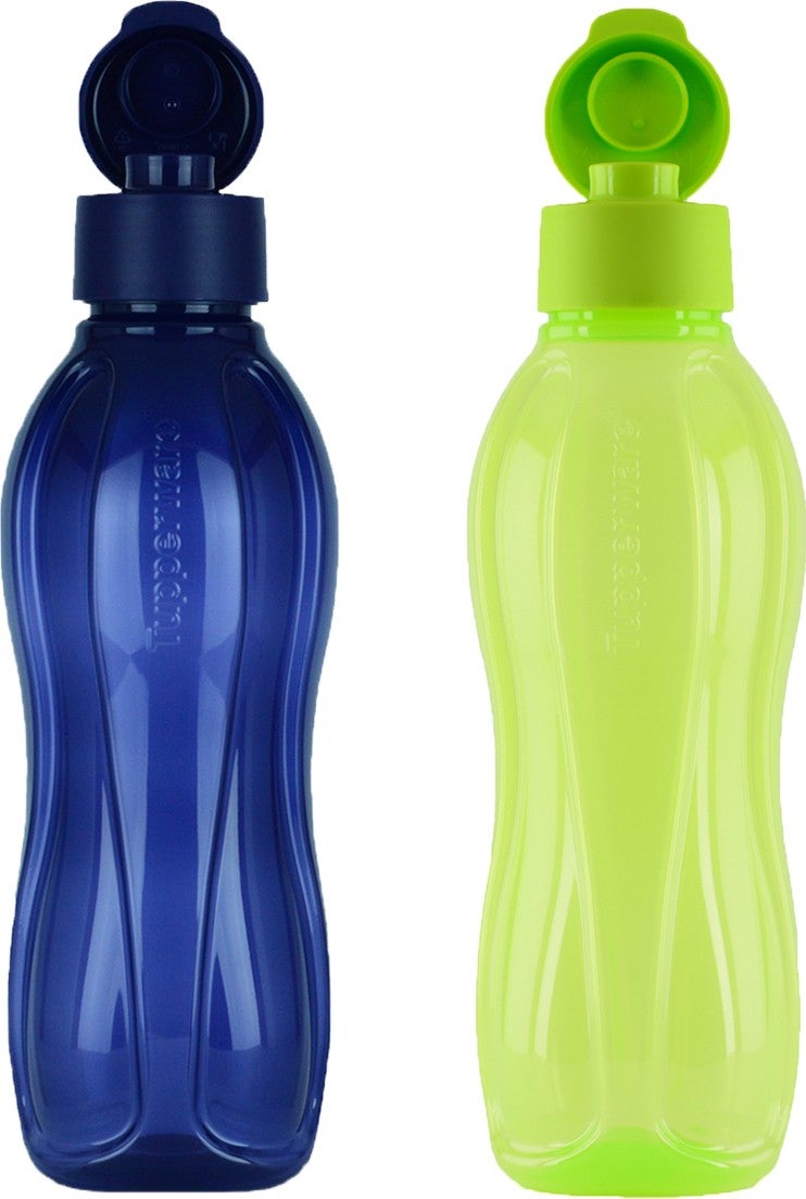 Tupperware Eco Bottle 1 Liter Navy Blue and 1 Liter Green  - Image 1