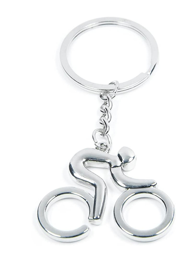 Generic Key Chain, Cycling Lover's Keychain Vitality Bicycle Chain Upscale Lucky Ring Active Bike Race Souvenir (Riding A)  - Image 1