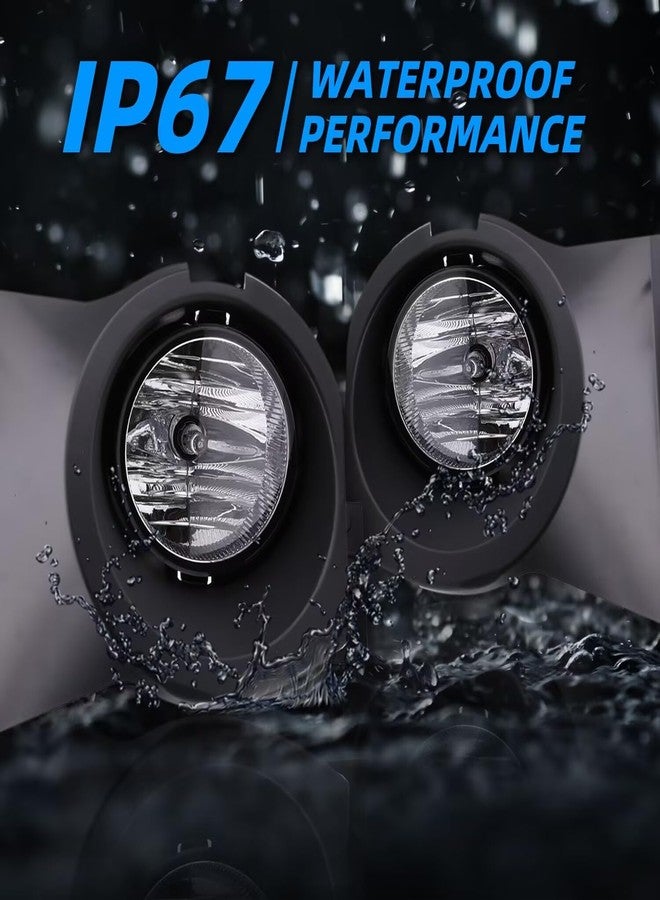 wideep Fog Light Assemblies with Bezels For F150 2009-2014 Ford, Upgrade Replacement Fog Lamp Assembly Kit with Housing, Plug and Play 3000K Yellow IP67 DC 12V 2Pcs, FL3Z-15200-A - Image 4