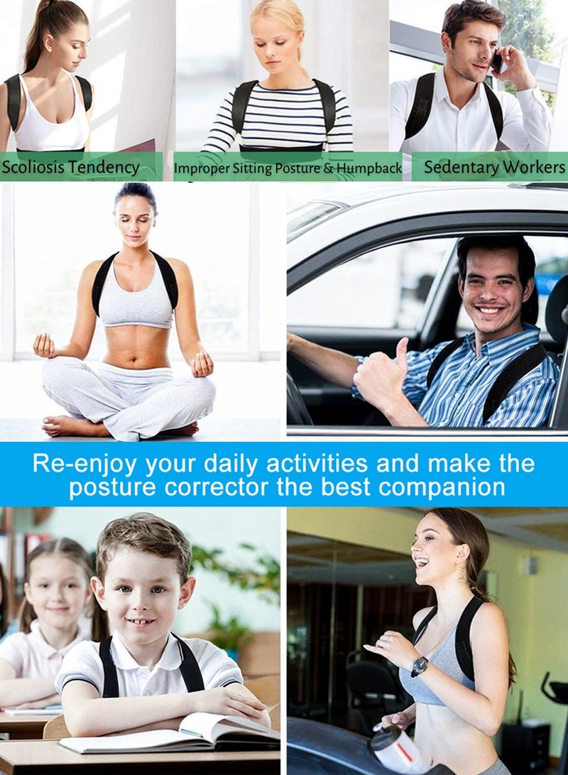 QUTOOB Back Support & Posture Corrector Belt | Spine & Shoulder Alignment | Relieve Neck Pain | Body Reshaping | Adjustable and Breathable for Daily Comfort Wear - Image 2