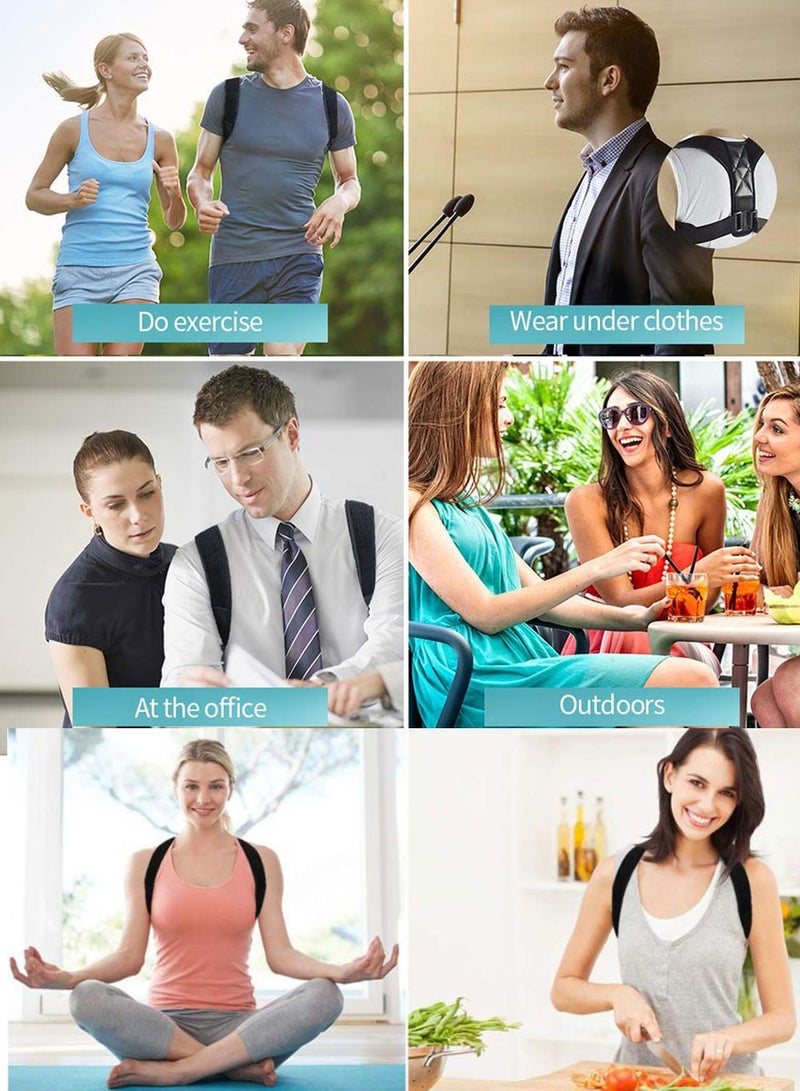 QUTOOB Back Support & Posture Corrector Belt | Spine & Shoulder Alignment | Relieve Neck Pain | Body Reshaping | Adjustable and Breathable for Daily Comfort Wear - Image 4