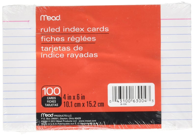 Mead Ruled Index Cards, 4 X 6 Inches (63004) - Image 3