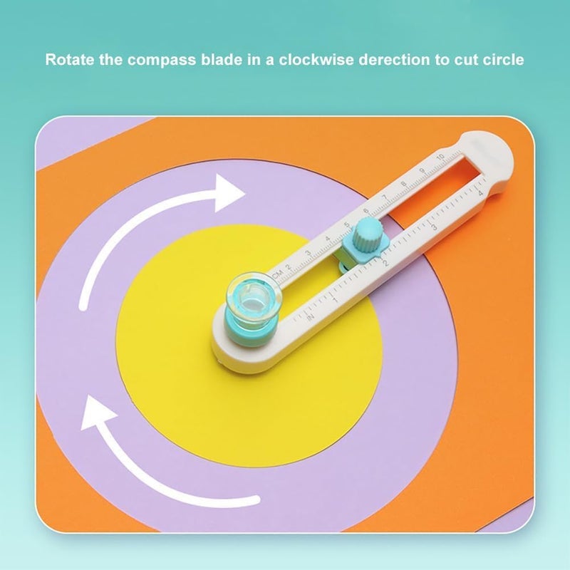 Excefore Circle Cutter, Circular Rotary Cutter for Paper Crafts Scrapbooking (Included 3 Blades) - Image 2