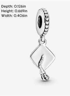Chomel 925 Sterling Silver Graduation Cap Dangle Charm for Pandora Moments Women's Bracelet 791892  - Image 4