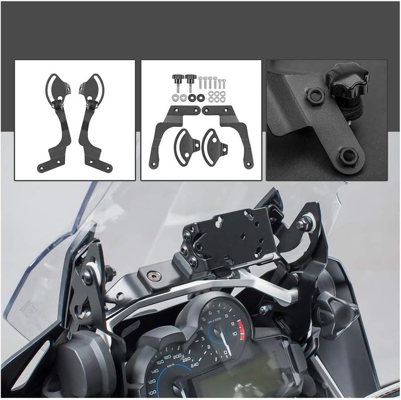Fayedenicy Adjustable Reinforcement Windscreen Stabilizer Kit Windshield Bracket Mount for B.M.W R1200GS LC 2013-2018 R1200 GS R 1200 GS ADV 2014-2018 R1250GS R1250 GS 2018-2022 R 1250 GS Adventure 2019-2023 - Image 5