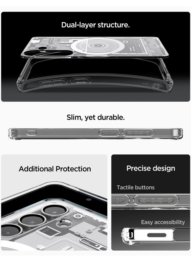 Spigen Ultra Hybrid MagFit for Samsung Galaxy S25 PLUS Case Cover with MagSafe (2025) - Zero One White  - Image 2